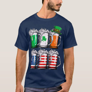Camiseta Bebe St Patricks Day Hombres Bandera Americana Irl