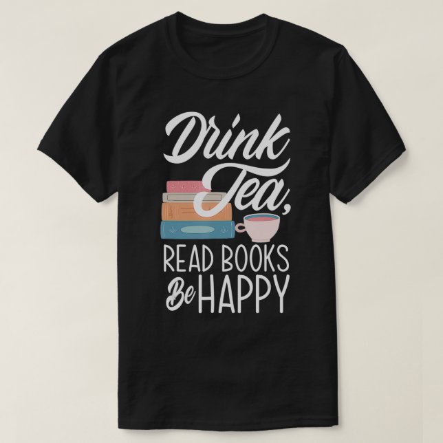Camiseta Bebe Té Leer Libros Ser Feliz Libro Gusano Té Bebi (Diseño del anverso)