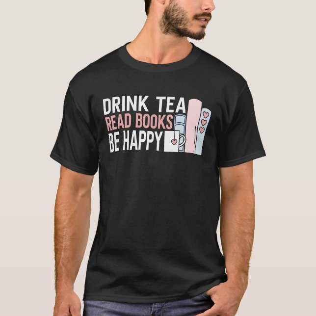 Camiseta Bebe Tea Read Books Be Happy (Anverso)