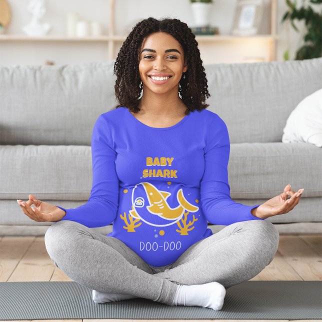 Camiseta Bebé tiburón (Pregnant mom meditating)