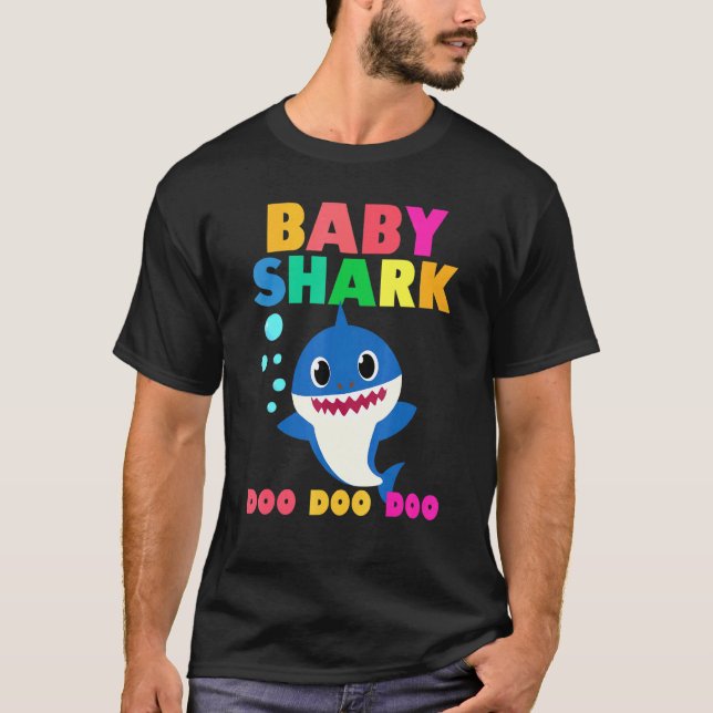 Camiseta Bebé Tiburón Doo Bebé Mami Papi Niños (Anverso)