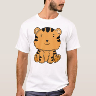 Camiseta Bebé Tigre Adorable Animal Kawaii de la Jungla 