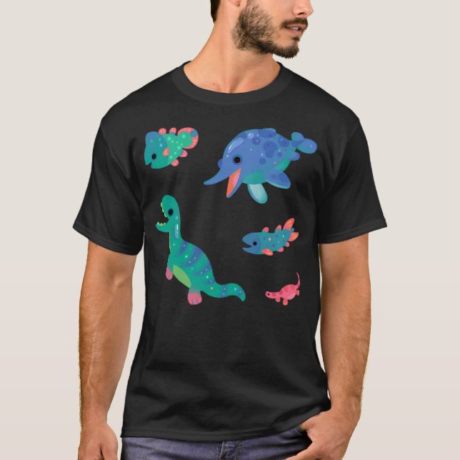 Camiseta Bebé triásico - Amarillo (Anverso)