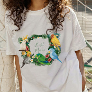 Camiseta Bebé tropical lindo loros exóticos coloridos