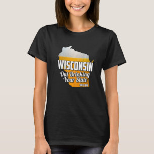 Camiseta Bebe tu estado desde 1848 Beer Wisconsin