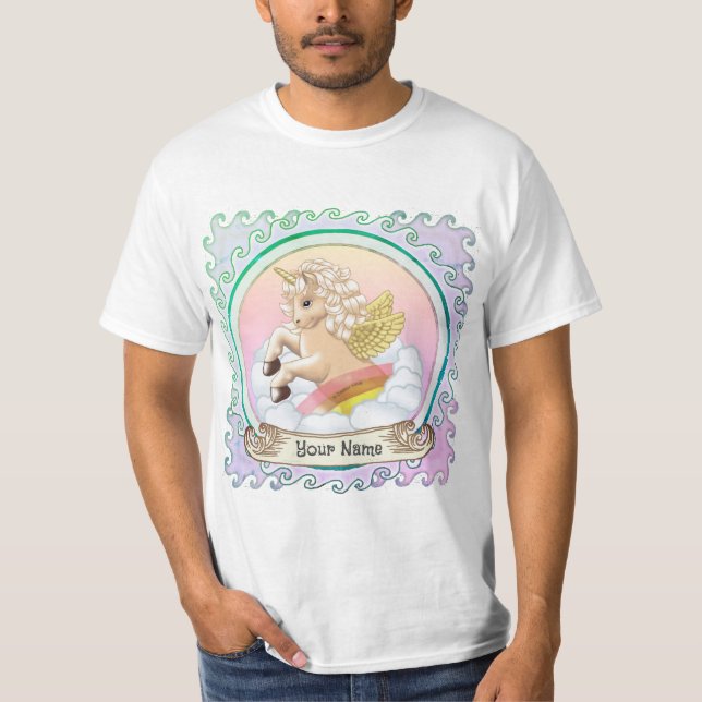 Camiseta Bebé Unicornio Arcoíris  (Anverso)