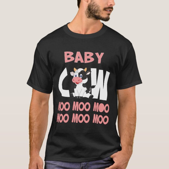 Camiseta Bebé Vaca Muu Muu Muu Bebé Novilla (Anverso)