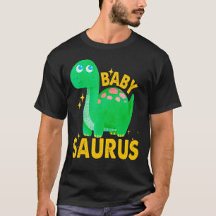 Camiseta Bebé verde lindo bebé saurus dinosaurio