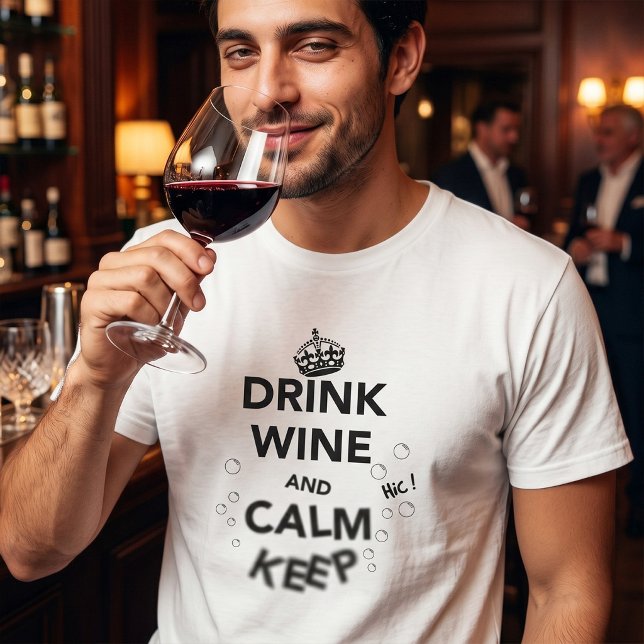 Camiseta Bebe Vino y Mantén la Calma (Subido por el creador)