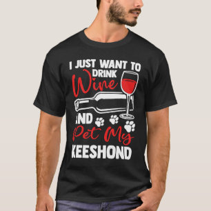 Camiseta Bebe vino y Mascota My Keeshond German Spitz Humor