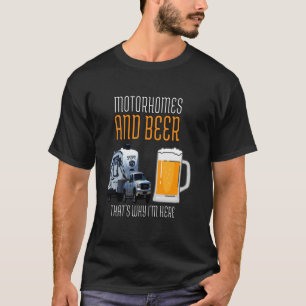 Camiseta Bebedor de cerveza bebiendo autocaravana y cerveza