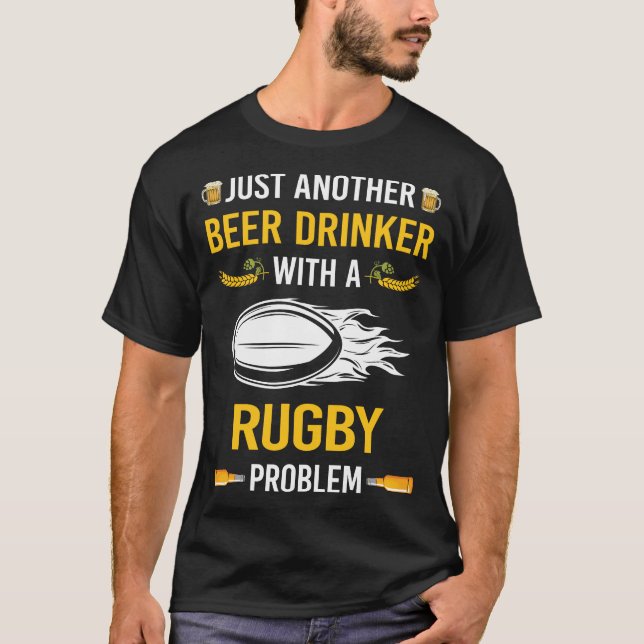 Camiseta Bebedor de cerveza de rugby (Anverso)