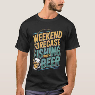 Camiseta Bebedor de cerveza pescador alcohólico gato de pes
