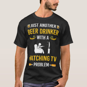 Camiseta Bebedor de cerveza viendo TV