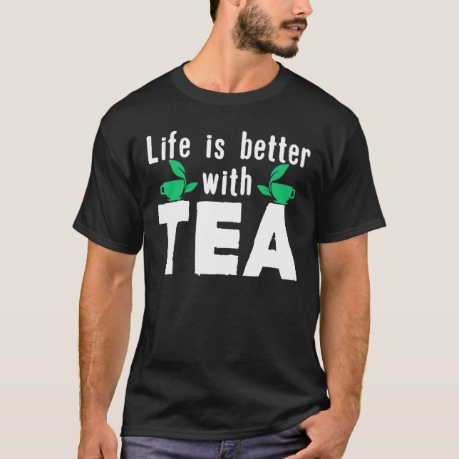 Camiseta Bebedor de té diciendo Pun Chiste Vida Café Caffei (Anverso)
