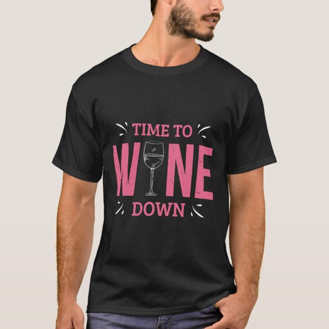 Camiseta Bebedor de vino con equipo de invierno (Anverso)