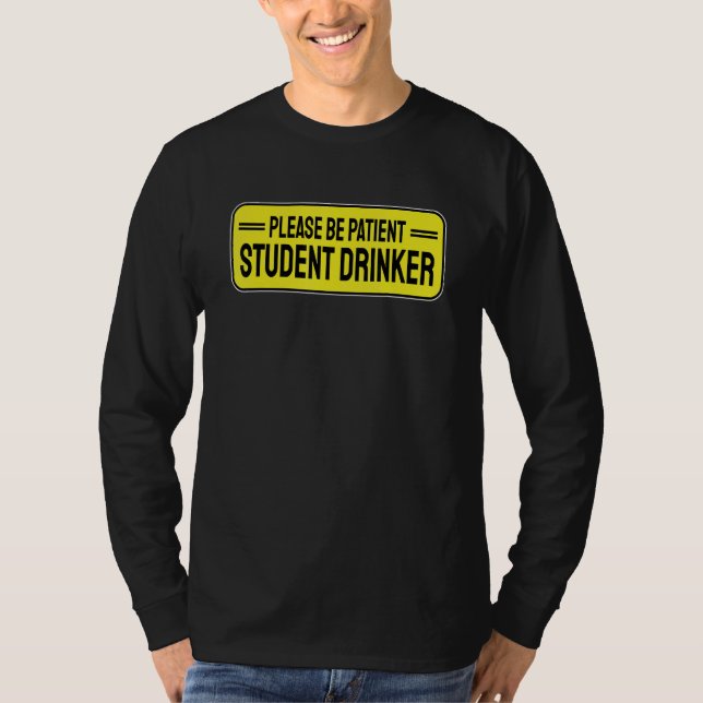Camiseta Bebedor Estudiante Bebiendo 1 (Anverso)