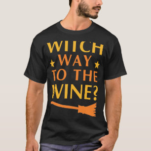 Camiseta Beber A Las Mujeres Halloween Camino Bruto Al Vino