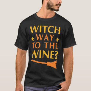 Camiseta Beber A Las Mujeres Halloween Camino Bruto Al Vino