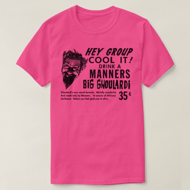 Camiseta Beber a los modales Gran Ghoulardi 3 (Diseño del anverso)