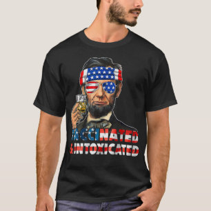 Camiseta Beber Abe Lincoln 4 De Julio Vacunado Y En