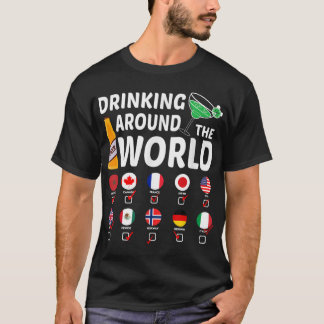 Camiseta Beber alrededor del mundo bebiendo regalos de aman