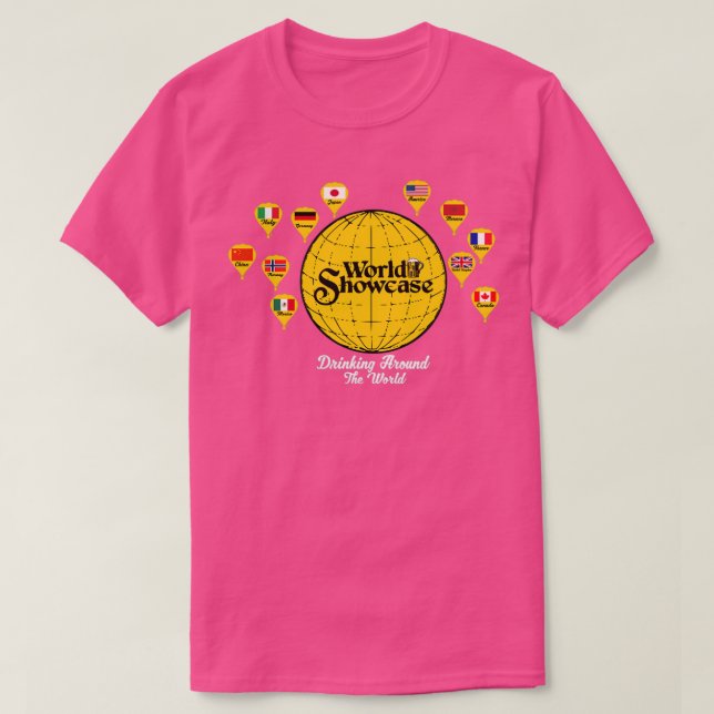 Camiseta Beber Alrededor Del Mundo Epcot (Diseño del anverso)