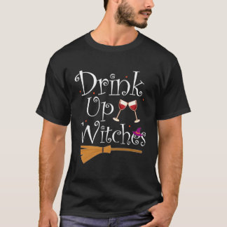 Camiseta Beber brujas divertidas beber vino Cos Halloween