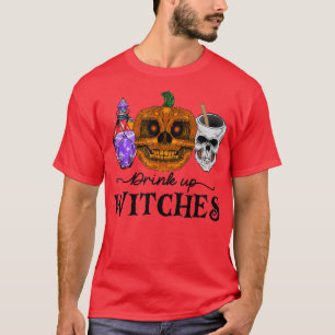 Camiseta Beber brujas Halloween brujas Hombres Hombres 705