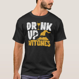 Camiseta Beber brujas Halloween Witch Beinking Wine Dr.