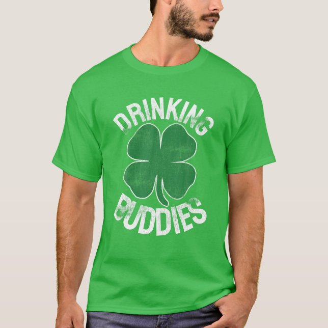 Camiseta Beber Buddies gracioso St. Patrick's Day Beer Matc (Anverso)