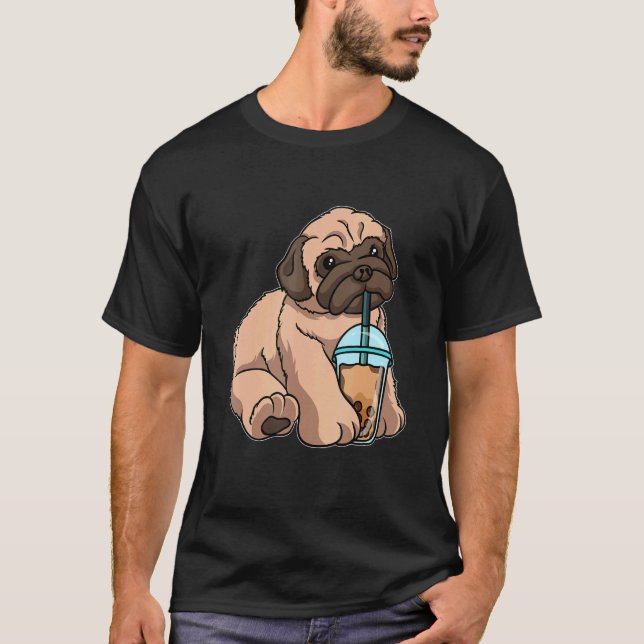 Camiseta Beber burbujas Té Cute Animales Con Té Boba (Anverso)