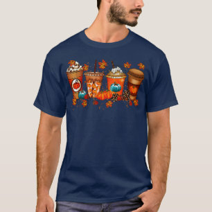 Camiseta Beber café Naranja Calabaza Latte Acción de Gracia