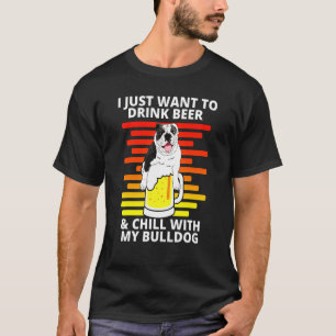 Camiseta Beber cerveza de Bulldog inglés con mis padres