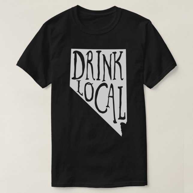Camiseta Beber Cerveza de dibujo de estado local de Nevada  (Diseño del anverso)