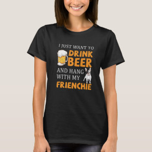Camiseta Beber Cerveza y Pasar el Rato con Mi Bulldog Franc