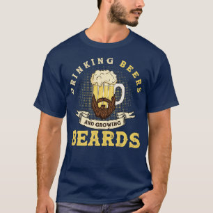 Camiseta Beber Cervezas Y Crecer Barbas Graciosas Largas
