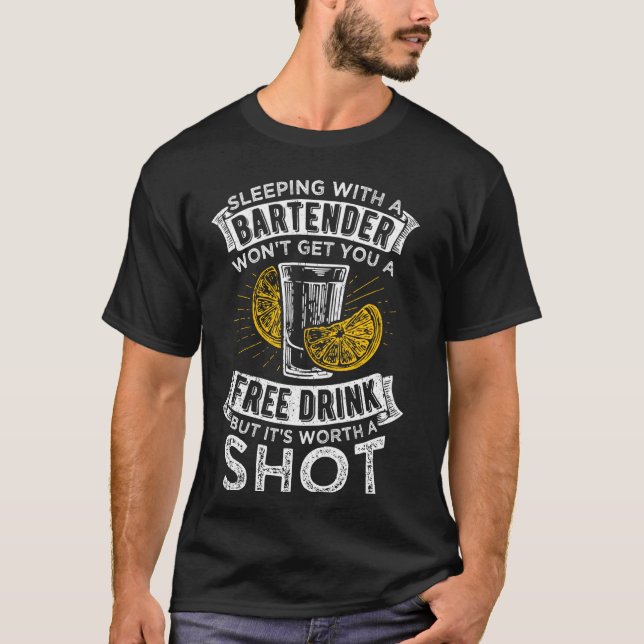 Camiseta Beber Club Bar Alcohol Bartender Fiesta Dormir Dr. (Anverso)