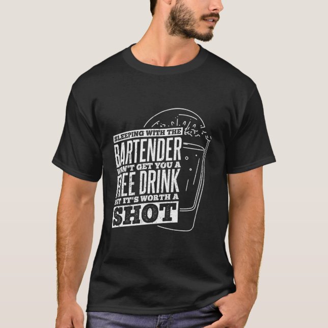 Camiseta Beber Club Bar Alcohol Bartender Fiesta Dormir Dr. (Anverso)