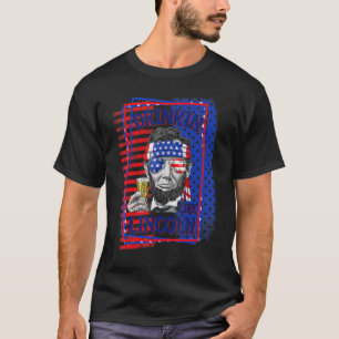 Camiseta Beber Como Lincoln 4 De Julio Hombres Abraham Meri