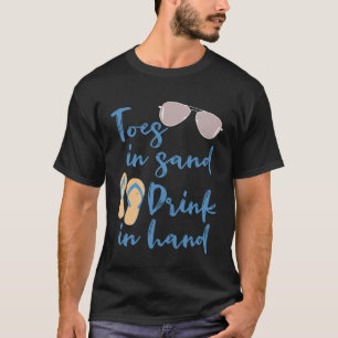 Camiseta Beber de arena en las vacaciones de playa a mano