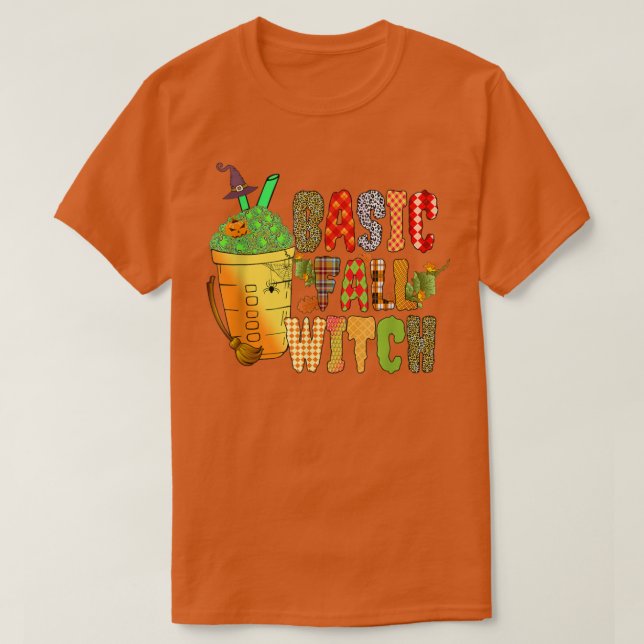 Camiseta Beber de Brujas Básicas Calabaza Spice Halloween 1 (Diseño del anverso)