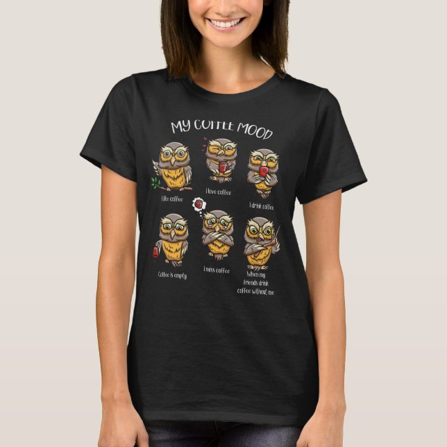 Camiseta Beber de café Lechuza Whisperer Pájaro Fauna silve (Anverso)