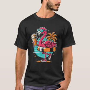 Camiseta Beber de cerveza Flamingo Beber playa Verano Natac
