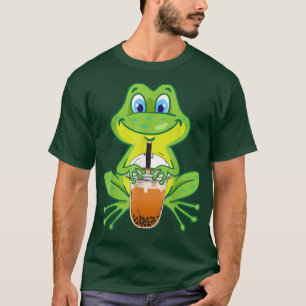 Camiseta Beber de escarcha suave té de leche Funny Boba Tea
