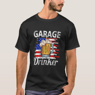 Camiseta Beber De Garaje 4 De Julio Cerveza De Papá Bandera