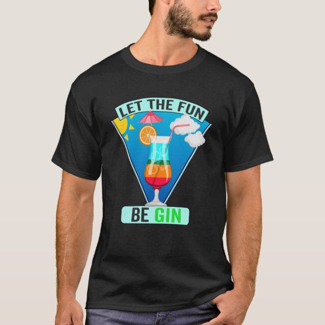 Camiseta Beber De Gin El Verano De La Piscina Del Lago Deja (Anverso)