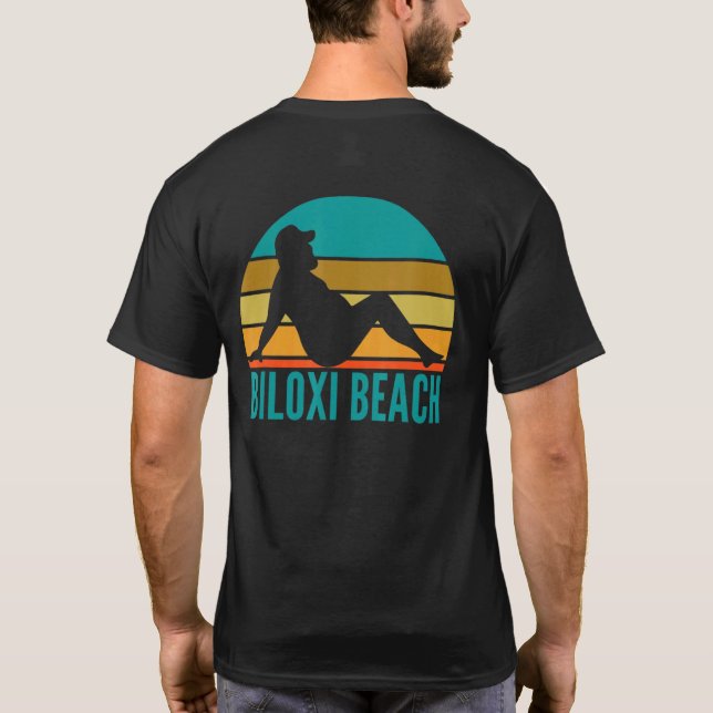 Camiseta Beber de grasa en la playa de Biloxi Mississippi (Reverso)
