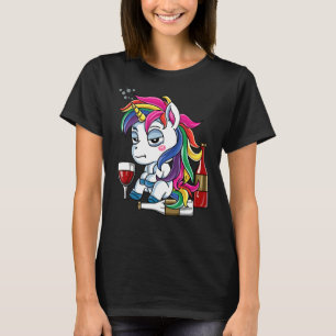 Camiseta Beber de natalidad en unicornio en borrachos