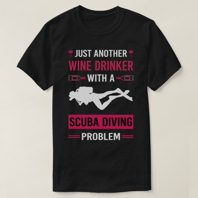 Camiseta Beber de vino Buceo Scuba (Diseño del anverso)